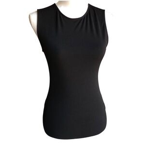 Alice & Olivia Keyhole Back Body Con Top Black Small